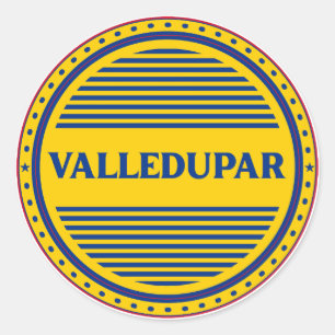 Valledupar Stadstrots Embleem – Colombiaanse ident Ronde Sticker