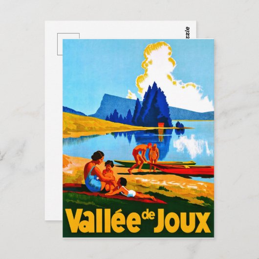 Vallée de Joux, zomer in Zwitserland,  Briefkaart (Voorkant / Achterkant)