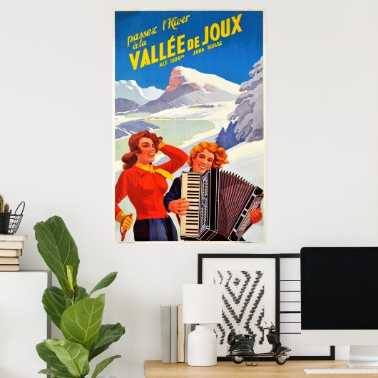 Vallee De Joux Zwitserland  reizen Zwitserland Poster (Thuiskantoor)