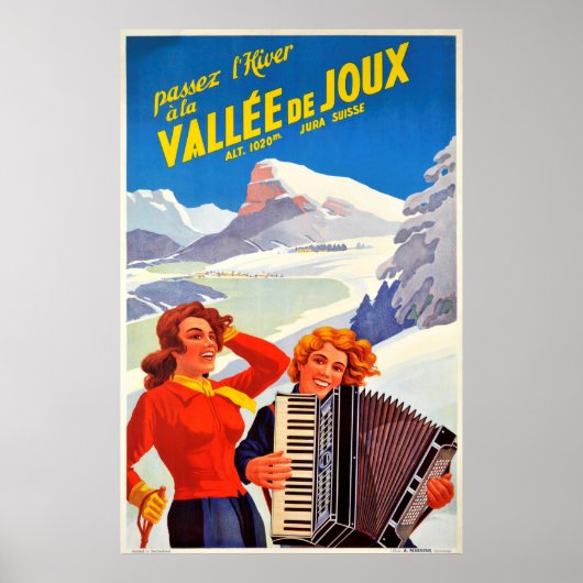 Vallee De Joux Zwitserland  reizen Zwitserland Poster (Voorkant)