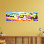 "Vallée Florale" Breed landschap Provence Canvas Afdruk (Insitu (Woonkamer))