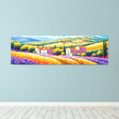 "Vallée Florale" Breed landschap Provence Canvas Afdruk (Insitu (Houten vloer))