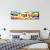 "Vallée Florale" Breed landschap Provence Canvas Afdruk (Insitu (Slaapkamer))