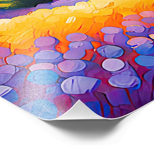 "Vallée Florale" Breed landschap Provence Foto Afdruk (Hoek)