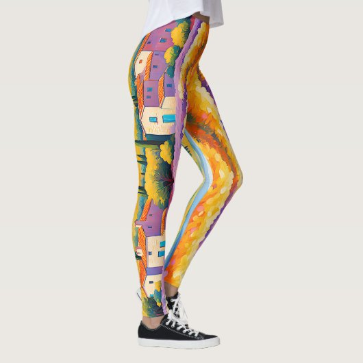 "Vallée Florale" Breed landschap Provence Leggings (Rechts)