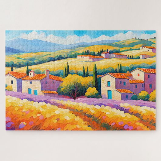 "Vallée Florale" Breed landschap Provence Legpuzzel (Horizontaal)