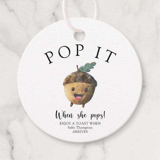 Vallei cute eikel - Laat hem knallen! Bedankjes Labels (Voorkant)