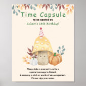 Vallei cute paddenstoel Tijdcapsule 1e verjaardag Poster (Voorkant)