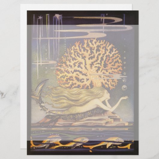  vallei, kleine zeemeermin in oceaankoraal (Voorkant / Achterkant)