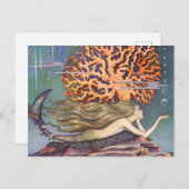  vallei, kleine zeemeermin in oceaankoraal briefkaart (Voorkant / Achterkant)