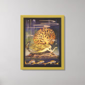  vallei, kleine zeemeermin in oceaankoraal canvas afdruk (Voorkant)