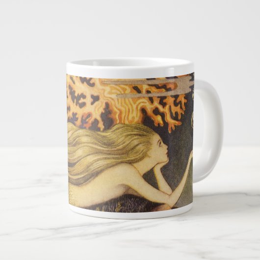  vallei, kleine zeemeermin in oceaankoraal grote koffiekop (Voorkant rechts)