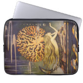  vallei, kleine zeemeermin in oceaankoraal laptop sleeve (Voorkant)