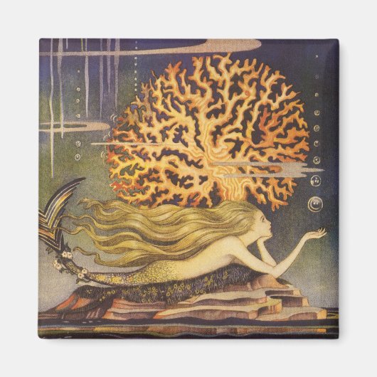  vallei, kleine zeemeermin in oceaankoraal magneet (Voorkant)