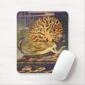 vallei, kleine zeemeermin in oceaankoraal muismat (Met muis)