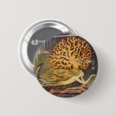 vallei, kleine zeemeermin in oceaankoraal ronde button 5,7 cm (Voorkant /achterkant)