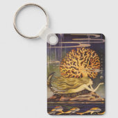  vallei, kleine zeemeermin in oceaankoraal sleutelhanger (Voorkant)