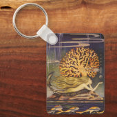  vallei, kleine zeemeermin in oceaankoraal sleutelhanger (Voorkant)