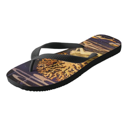  vallei, kleine zeemeermin in oceaankoraal teenslippers (Schuin)