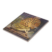 vallei, kleine zeemeermin in oceaankoraal tegeltje (Zijkant)