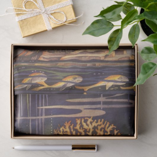 vallei, kleine zeemeermin in oceaankoraal tissuepapier (Geschenk)