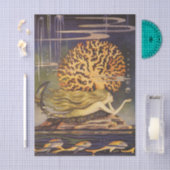 vallei, kleine zeemeermin in oceaankoraal tissuepapier (Craft)