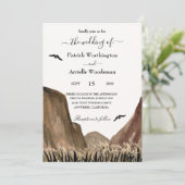 Vallei met arenden westerse trouwkaarten kaart (Staand voorkant)