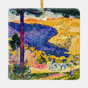 Vallei met Fir schilderij Keramisch Ornament