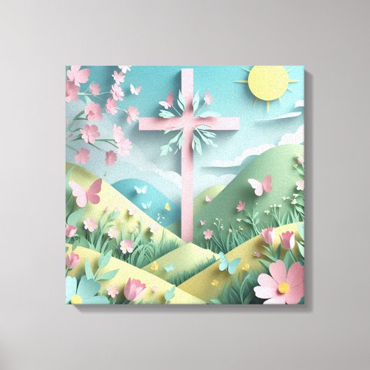 Vallei met het Kruis Kunstprint Canvas Afdruk (Voorkant)