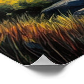 Vallei onder hemelluchten poster (Hoek)