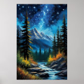 Vallei onder hemelluchten poster (Voorkant)