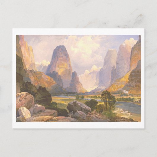 Vallei van Bubbling Waters  Prang Lithograph Briefkaart (Voorkant)