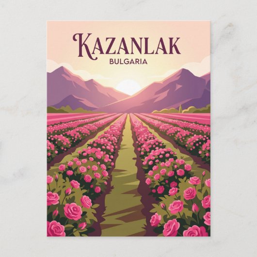Vallei van de Rozen Bulgarije Briefkaart (Voorkant)