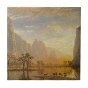 Vallei van de Yosemite (1864) - Albert Bierstadt Tegeltje