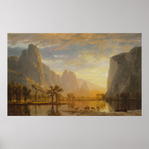 Vallei van de Yosemite [1864] door Albert Bierstad Poster