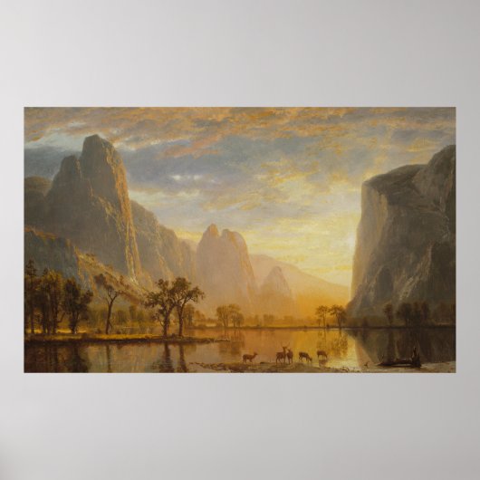 Vallei van de Yosemite Albert Bierstadt Poster (Voorkant)
