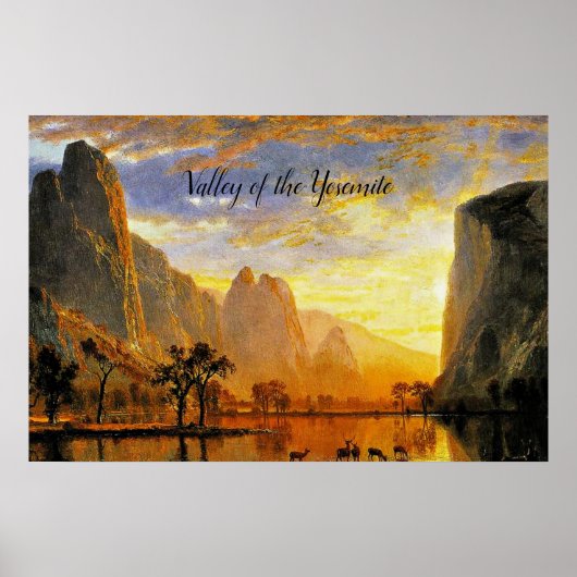 Vallei van de Yosemite, beeldende kunst, Poster (Voorkant)