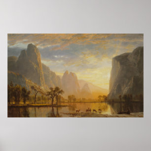 Vallei van de Yosemite door Albert Bierstadt Poster
