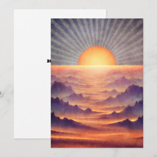 Vallei van de zon feestdagenkaart (Voorkant / Achterkant)