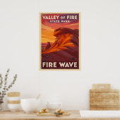 Vallei van Fire State Park - Fire Wave V02 Poster (Keuken)