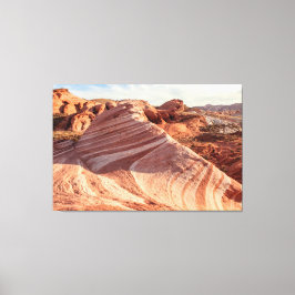 Vallei van Fire Wave Rock Canvas Afdruk