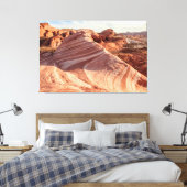 Vallei van Fire Wave Rock Canvas Afdruk (Insitu (Slaapkamer))