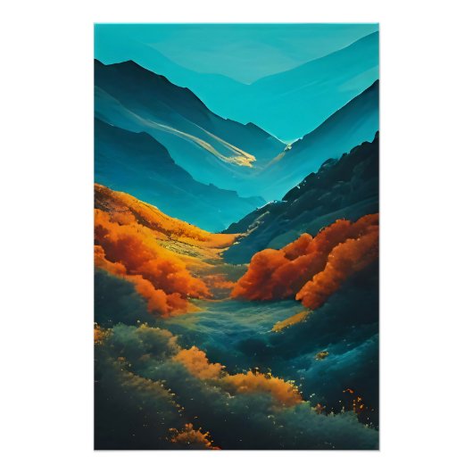 Vallei van Levendige Kleuren Perfect Poster (Voorkant)