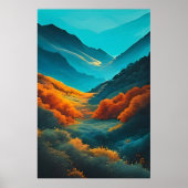 Vallei van Levendige Kleuren Poster (Voorkant)