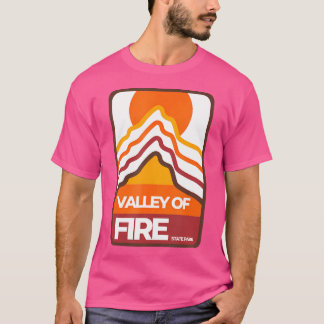 Vallei van Vuur Nevada Retro Minimal Mountain Hiki T-shirt