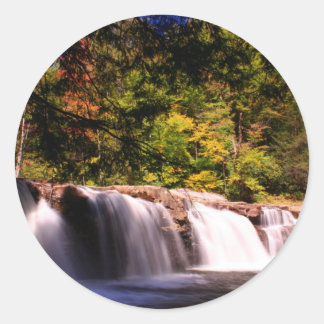 Vallei waterval ronde sticker