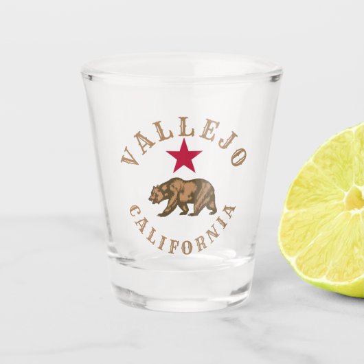 Vallejo, California Shot Glass Glas (Voorkant)