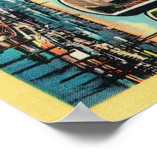 Vallejo, Californië - Grote Letter-scènes Poster (Hoek)