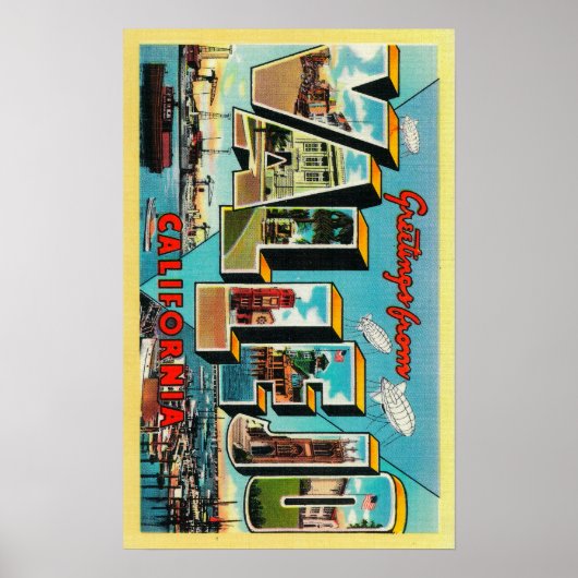 Vallejo, Californië - Grote Letter-scènes Poster (Voorkant)