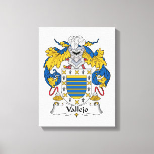 Vallejo Family Crest Canvas Afdruk